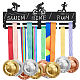 Espositore da parete con porta medaglie in ferro a tema sportivo ODIS-WH0021-636-1