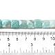 天然石アマゾナイトビーズ連売り  多面カット  正方形  9~10.5x9~10.5x5~5.5mm  穴：1mm  約39~42個/連  14.96~15.35インチ（38~39cm） G-C109-A12-02-5
