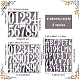 Craspire 12 fogli 3 stili adesivi decorativi adesivi numero lettera in pvc DIY-CP0008-59B-3