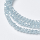 Chapelets de perles en verre électroplaqué EGLA-P018-2mm-PL-A06-1