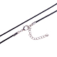 Кожаный шнур ожерелье материалы MAK-PH0002-1.5mm-01-3