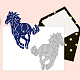 Benecreat 4 pezzo di fustellati realistici con motivo a cavallo DIY-WH0309-822-5