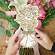 Biglietto di auguri con bouquet di fiori in legno AJEW-WH0441-009-6