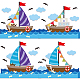 GLOBLELAND Sailboats Cutting Dies Metal Ocean Theme Embossing Stencils Die Cuts for Paper Card Making Decoration DIY Scrapbooking Album Craft Decor DIY-WH0263-0261-6
