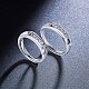 Shegrace ajustable 925 anillos de dedo de pareja de plata esterlina JR420A-3