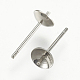 Accessoires pour boucles d'oreilles en argent sterling rhodié 925 STER-K037-007C-2