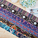 SUPERFINDINGS 12 Yards 6 Patterns Ethnic Style Double-Sided Polyester Ribbon OCOR-FH0001-16-4