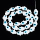 Chapelets de perles vernissées manuelles LAMP-WH0006-06G-2
