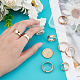UNICRAFTALE 16pcs Rose Gold Blank Core Ring 8 Sizes Stainless Steel Finger Ring for Inlay Round Grooved Empty Ring Blanks with Velvet Pouches for Jewelry Making RJEW-UN0001-28-2