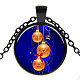 Christmas Theme Glass Pendant Necklaces NJEW-J056-B949-B-1