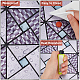 Arricraft 5 шт. квадратная мозаика стеклянные настенные украшения AJEW-AR0001-28-4