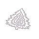 クリスマスツリーフレーム炭素鋼切削ダイスステンシル  DIYスクラップブッキング/フォトアルバム用  装飾的なエンボス印刷紙のカード  つや消しプラチナ  9.5x9.8cm DIY-F036-47-5