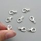 Silver Color Plated Zinc Alloy Lobster Claw Clasps X-E502Y-S-4