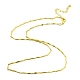 Brass Bar Link Chain Necklaces Making with Clasp KK-L209-034A-G-2