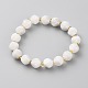 Bracelets extensibles en perles de pierre de lune arc-en-ciel naturelles BJEW-Z007-A-03-2