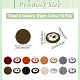 WADORN 8 Colors 20.5mm Woolen Fabric Cloth Covered Buttons DIY-WR0003-46-2