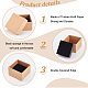 BENECREAT 24 Pack Ring Box 5x5x3cm Kraft Brown Square Cardboard Jewelry Boxes Small Gift Box for Wedding Party Birthdays CBOX-BC0004-87-4