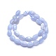 Chapelets de perles en agate avec dentelle bleue naturelle G-O170-29-2