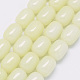 Imitation Jade Glass Beads Strands GLAA-G046-16x12mm-A-2