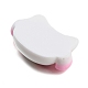 ブラック&ピンクの不透明樹脂カボション  ジュエリー作りのための  猫の形  19x28x7.5mm CRES-P026-A05-2
