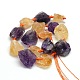 Raw Rough Natural Amethyst and Citrine Nuggets Bead Strands G-L176-05-2