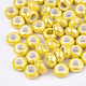 Perles de porcelaine plaquées PORC-T003-01-09-1