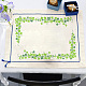 粘着性のシルクスクリーン印刷ステンシル  木に塗るため  DIYデコレーションTシャツ生地  ターコイズ  ゲームのテーマ  葉  220x220mm DIY-WH0527-013-4
