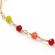 Bracelets de cheville en perles de verre à facettes AJEW-AN00379-02-2