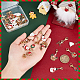 AHANDMAKER 28 Pieces Enamel Christmas Charms with Lobster Claw Clasps HJEW-GA0001-15-3