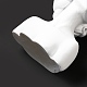 ガールバストレジンネックレスディスプレイスタンド  シングルネックレス収納用ジュエリーホルダー  写真の小道具  ホワイト  7.45x8.9x13.9cm ODIS-A012-05A-5