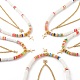 Halsketten-Sets mit Kreuz- und gemischten Buchstabenanhängern NJEW-JN03505-1