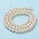 Chapelets de perles de nacre naturell PEAR-E018-65-3