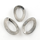 Torcer imitación anillos ovals de enlace de la piedra preciosa de acrílico OACR-R023-05-1