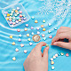 Chgcraft 2 brins de perles de coquille d'eau douce naturelles galvanisées brins SHEL-CA0001-013-3