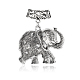 Elephant Alloy Rhinestone Pendants PALLOY-M165-14AS-2
