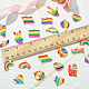 Подвески из сплава с эмалью в стиле радуги FIND-CJC0004-43G-4