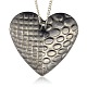 Inalterabili antichi in ferro bronzo ciondoli cuore IFIN-J033-01-2