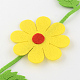 Tela de girasol no tejida bordado de fieltro de aguja para decoraciones DIY-R066-02-2
