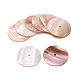 Disc Natural Freshwater Shell Beads SHEL-F0001-10-1