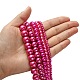 Abalorios de vidrio teñido de perla redondos HY-X0001-03-3