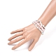 Chips de quartz rose naturel et morganite et howlite ensembles de bracelets extensibles perlés BJEW-JB05332-04-4