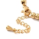 Placage sous vide 201 bracelet en perles rondes en acier inoxydable pour femme STAS-D179-03G-02-3