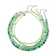 5 pièces 5 style polymère argile fleur et perles de verre colliers ensemble pour les femmes NJEW-JN04011-1