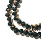 Electroplate Opaque Glass Beads Strands EGLA-A034-P8mm-O09-01-2