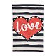 Valentine's Day Theme Linen Garden Flags AJEW-H146-03A-2