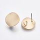 Smooth Surface Iron Stud Earring Findings IFIN-T012-93-RS-1