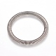 Plata antigua anillos de enlace de estilo tibetano X-TIBEB-544-AS-LF-2
