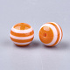Round Striped Resin Beads RESI-R158-10mm-13-2
