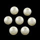 Perles en plastique ABS d'imitation coquille rondes et mates SACR-R880-8mm-Z24-1