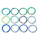 12 Stück 12-farbiges Polymer-Ton-Heishi-Surfer-Stretch-Armband-Set BJEW-JB09731-4